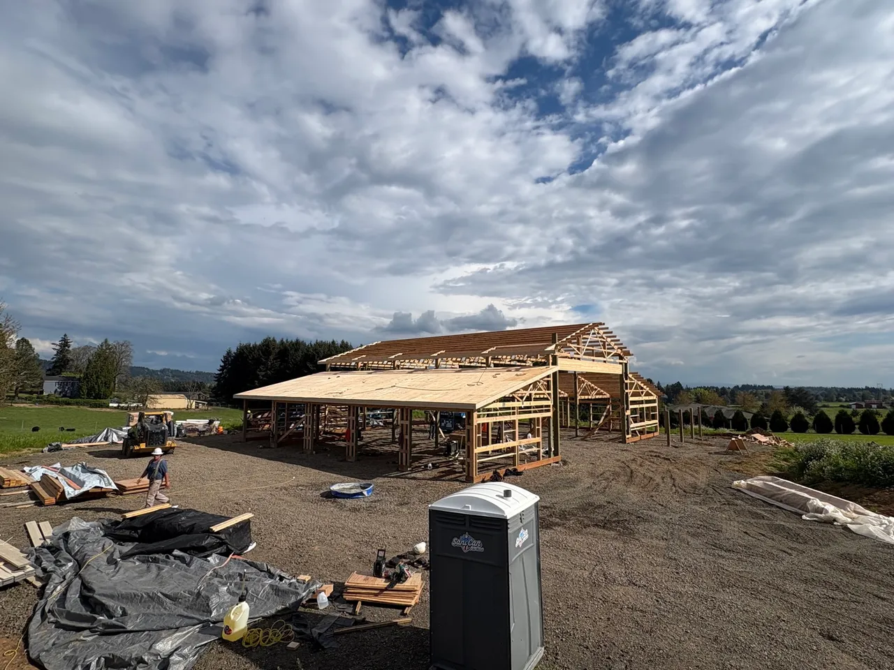 76×60 Monitor Shop — Clackamas County, Oregon during construction