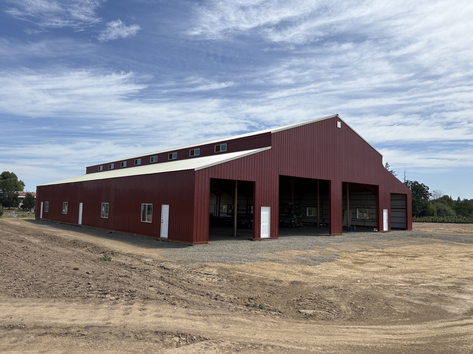50×120 Monitor-Style Ag Building — Washington County, OR, built by Miner Pole Buildings